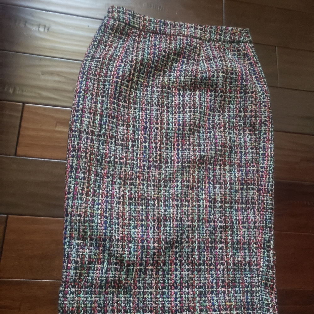 Women Halogen Colorful Tweed Skirt